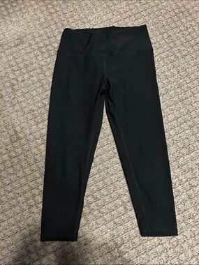 RBX Black Performance Leggings with Perforations on legs